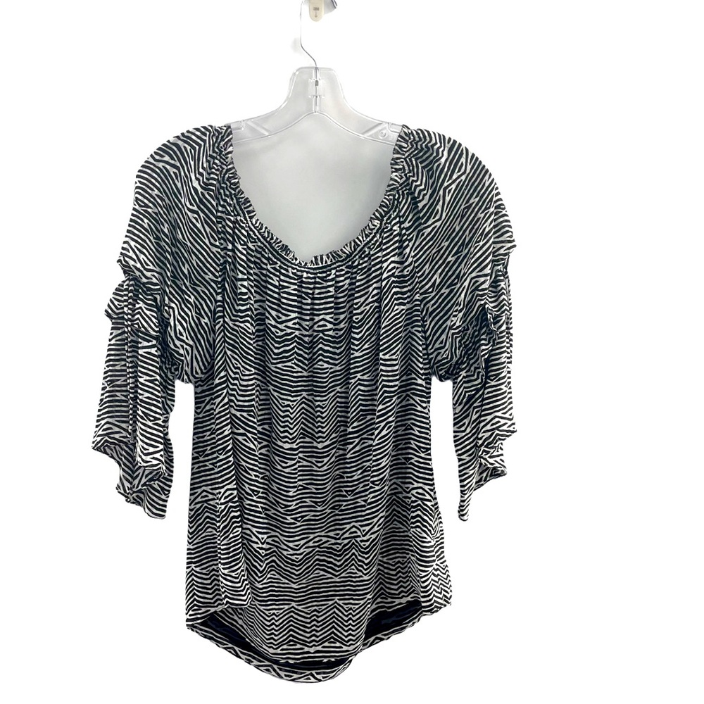 White House Black Market Print Blouse Size XL